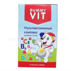 Multivitamin complex Gummy Vit for children from 3 years old Strawberry lozenges, 30 pcs.