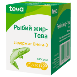 Рыбий жир-Тева, капсулы 500 мг 90 шт