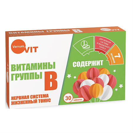 B vitamins tablets, 30 pcs.