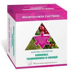 Complex extracts of cranberry, bearberry and horsetail sachet, 14 pcs.