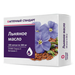 Pharmstandard flaxseed oil capsules 300 mg, 100 pcs.