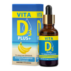 VITA D3 Витамин D3 500 МЕ водный раствор вкус банана, 30 мл