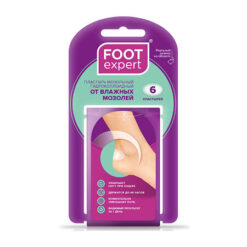 Foot Expert Гидроколлоидный пластырь от влажных мозолей 28 х 46 мм, 6 шт