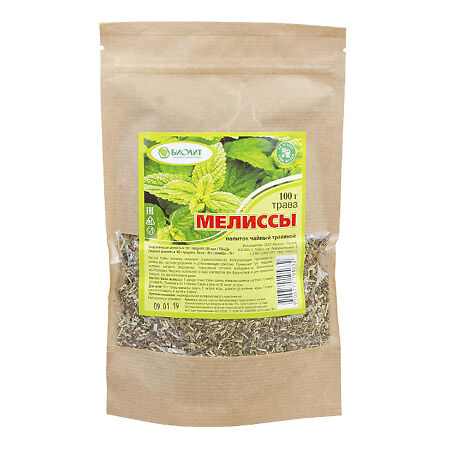 Биолит Мелиссы трава напиток чайный пакет, 100 г
