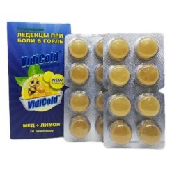 VidiCold Lollipops with honey and lemon flavor, 16 pcs.