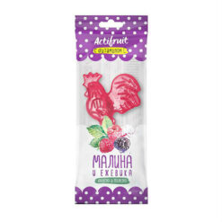 Aktifrut Cocktail candy caramel with zinc and vitamin C flavored raspberries and blackberries 17g Guslitsa, 17g