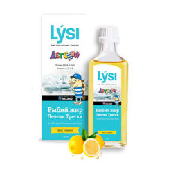 Lysi Рыбий жир детский со вкусом Лимона, 240 мл