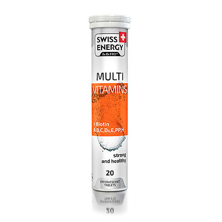 Swiss Energy Multi Vitamin + Biotin Vitamin and mineral complex tablets effervescent, 20 pcs.