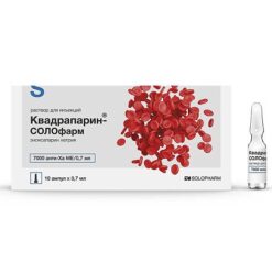 Quadraparin-Solopharm, 10,000 anti-ha me/ml 0.7 ml 10 pcs