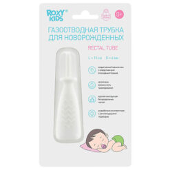 ROXY-KIDS Gas tube for newborns white herringbone RTW-2W