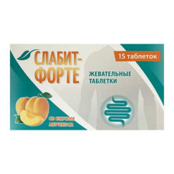 Слабит-Форте со вкусом абрикоса 500 мг, 15 шт.