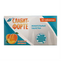 Слабит-Форте таблетки жевательные со вкусом абрикоса 500 мг, 30 шт.