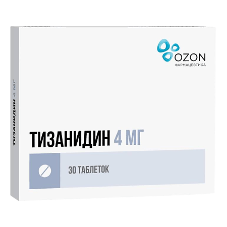 Тизанидин, таблетки 4 мг 30 шт