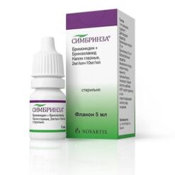 Simbrinza, eye drops 2 mg/ml+10 mg/ml 5 ml