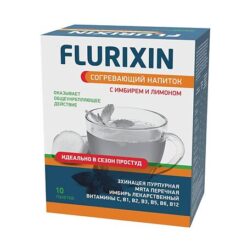 Flurixin Напиток согревающий Имбирь-Лимон саше, 10 шт.