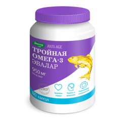 Anti-Age Triple Omega-3 Evalar 950 mg capsules, 80 pcs.