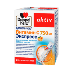 Doppelgerz Aktiv Vitamin C 750mg Express depot sachet, 20 pcs.